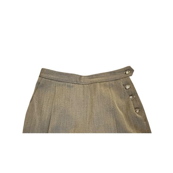 Vintage Burberry’s Wool Trousers Side Button Ankle Size 2P Made in USA OldMoney - Picture 3 of 9